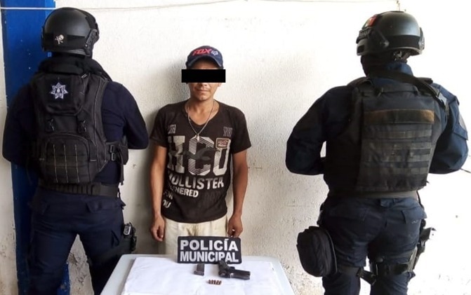 Detienen a sujeto armado en la colonia Ampliación Miguel Terrazas