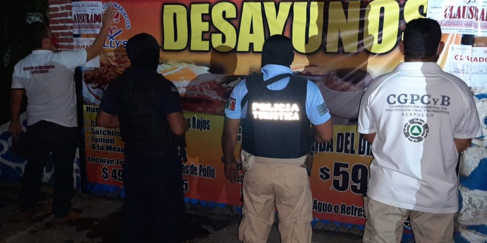 Clausuran tres restaurantes por desacato a medidas de prevención sanitaria