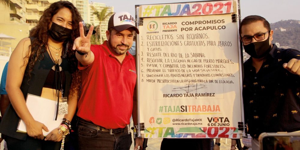 Va Ricardo Taja por una agenda verde a favor del medio ambiente en Acapulco.