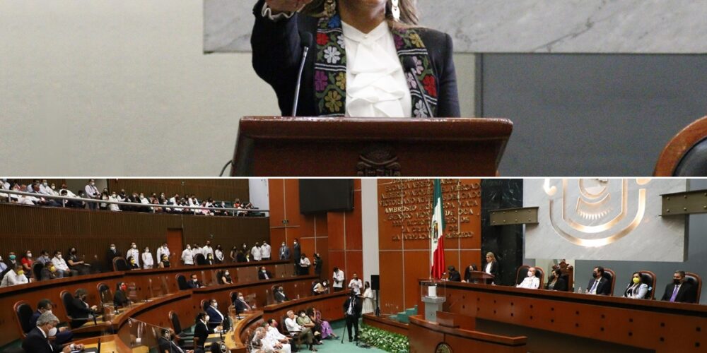Rinde protesta ante el congreso de Guerrero la gobernadora Evelyn Cecia Salgado Pineda.
