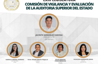 Diputadas y diputados integrantes de la Comisión de Vigilancia y Evaluación de la Auditoria Superior del Estado de la LXIII Legislatura al Congreso del Estado de Guerrero.