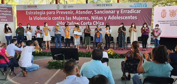 Acto de inicio para prevenir la Violencia contra las mujeres, Niñas y adolescentes de la Montaña y Costa Chica