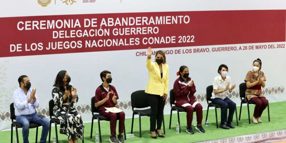 Abandera Evelyn Salgado a la delegación de deportistas de Guerrero rumbo a los Juegos Nacionales CONADE 2022