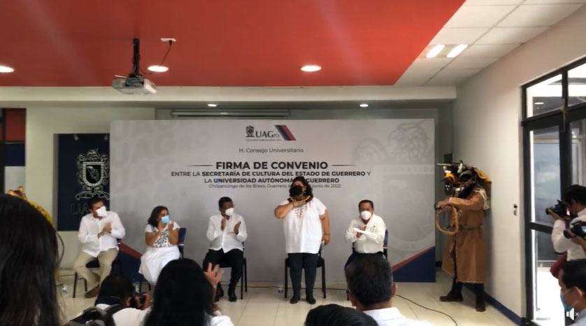 Firma de Convenio de la Secretaria de cultura y la UAGRO