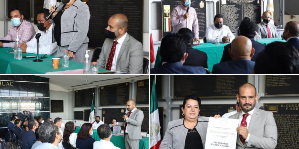 Imparten conferencia y otorgan reconocimientos en el Congreso del Estado por el día del Abogado.