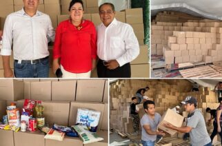 Con ahorros del Congreso del Estado, entregan diputados más de 30 mil despensas a familias necesitadas.