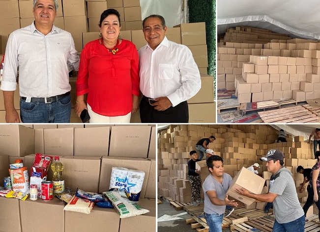 Con ahorros del Congreso del Estado, entregan diputados más de 30 mil despensas a familias necesitadas.