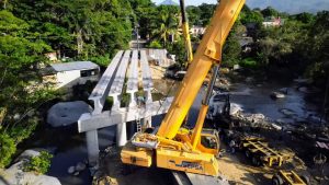 Al 62% la construcción del puente Tierra Colorada