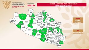 Se mantiene a la baja la incidencia de casos activos de covid-19 en Guerrero; reportan 55