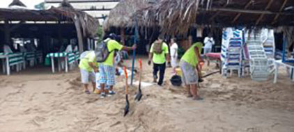 Atiende Promotora y Administradora de los Servicios de Playa de Acapulco afectaciones en Caleta y Caletilla por lluvias