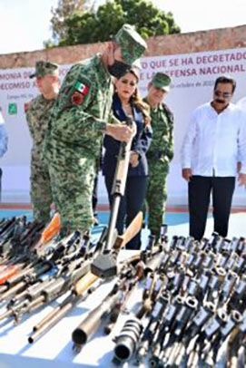 Cada arma destruida es un paso a la pacificación y debe complementarse con un esfuerzo sin precedente para generar bienestar en la población: Evelyn Salgado