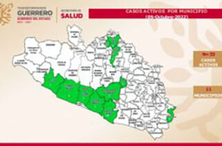 Registran 33 casos activos de covid-19 y ninguna defunción en las últimas 24 horas