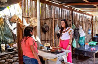 Supervisa Liz Salgado pineda instalación de proyecto de estufas ecológicas en Chilapa