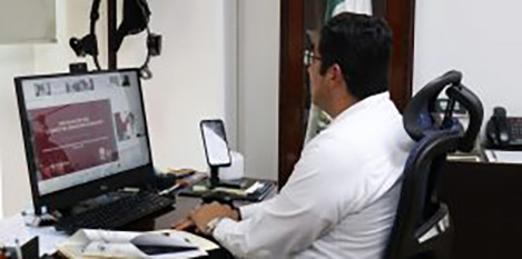 El secretario de seguridad pública estatal, Evelio Méndez Gómez participó en la reunión virtual de la conferencia nacional de secretarias y secretarios de seguridad pública