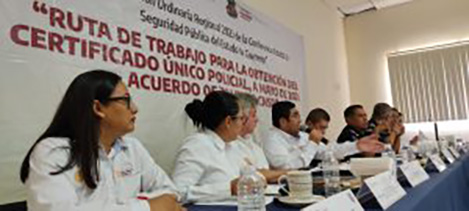 Encabeza el Secretario de Seguridad, Evelio Méndez Gómez reunión regional con autoridades de la Zona Norte