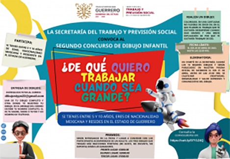 La STYPS del Estado invita a la niñez a participar en el concurso de dibujo ¿de qué quiero trabajar cuando sea grande?