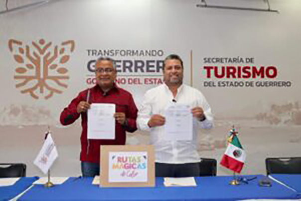 Firma convenio Sectur Guerrero y ayuntamiento de Tixtla como parte del programa Rutas Mágicas de Color