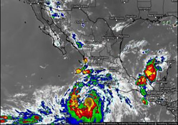 Las bandas nubosas de Hilary seguirá afectando al territorio guerrerense durante las próximas 48 horas