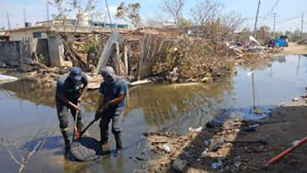 Personal de la a Secretaría de Gestión Integral De Riesgos y Protección Civilcontinúan realizando labores de limpieza , continúan realizando labores de limpieza