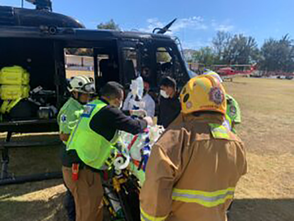 Traslada la SSG a paciente con traumatismo desde Chilpancingo a la Ciudad de México