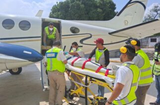 Traslada la SSG vía aérea a menor al Centro Nacional de Investigación y Atención al Paciente Quemado