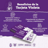 El Gobierno de Guerrero abre la convocatoria “Tarjeta Violeta”, para mujeres vulnerables