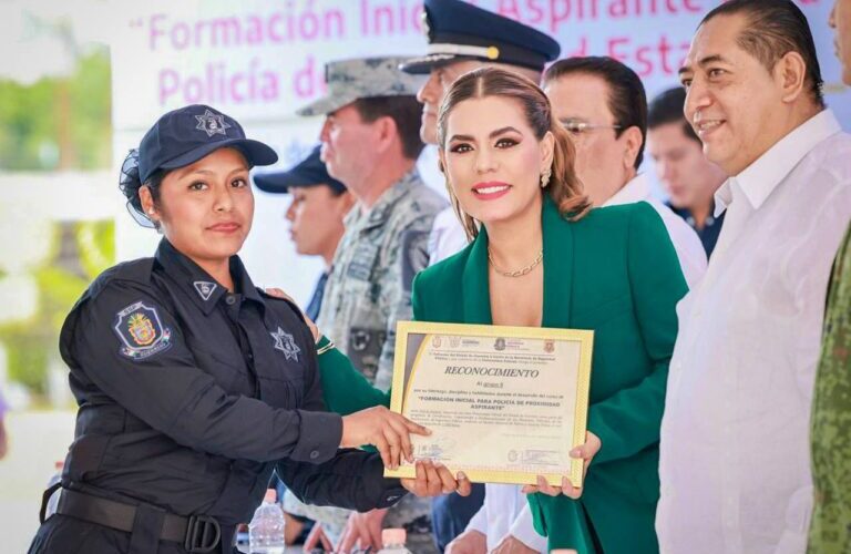 Cumple Evelyn Salgado con la profesionalización de la Policía Estatal de Guerrero