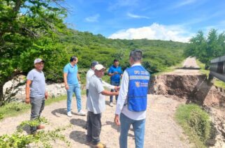 Instruye Evelyn Salgado atender reporte de daños en el puente Arroyo Temalác, en Copalillo