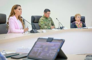 La gobernadora Evelyn Salgado Pineda presidió la sesión de la Mesa de Coordinación para la Construcción de la Paz desde la capital del estado