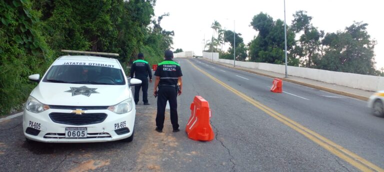 Mantiene Tránsito Estatal operativo de seguridad vial en la avenida Escénica y Metlapil de Acapulco