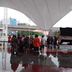 La gobernadora del Estado Evelyn Salgado Pineda, se logró la habilitación del Fórum Mundo Imperial como refugio temporal