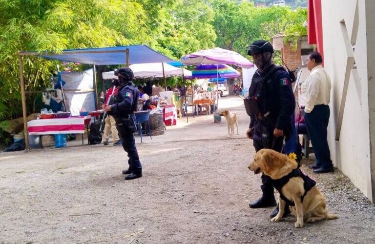 La Policía Estatal recorre panteones de Chilpancingo como parte de la jornada por el operativo especial del Día de Muertos 2024