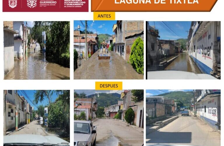 Gobierno de Guerrero atiende las inundaciones en Tixtla tras el paso del huracán John