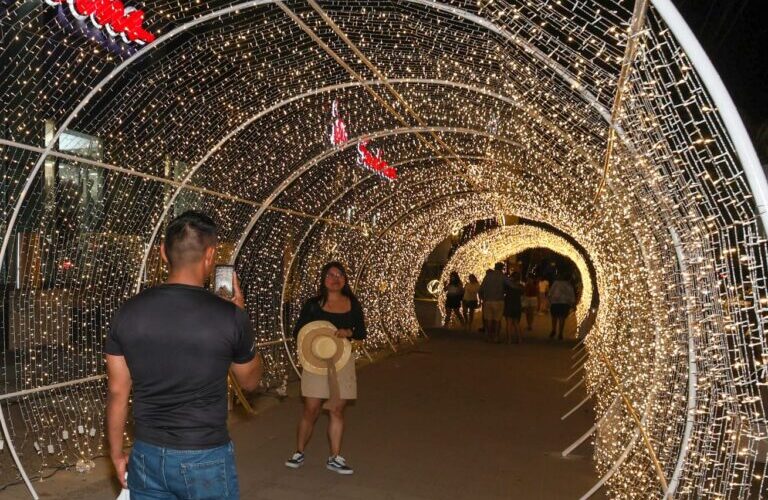 El Hogar del Sol se ilumina, adorna gobierno del estado con luces y adornos de la temporada puntos de Acapulco