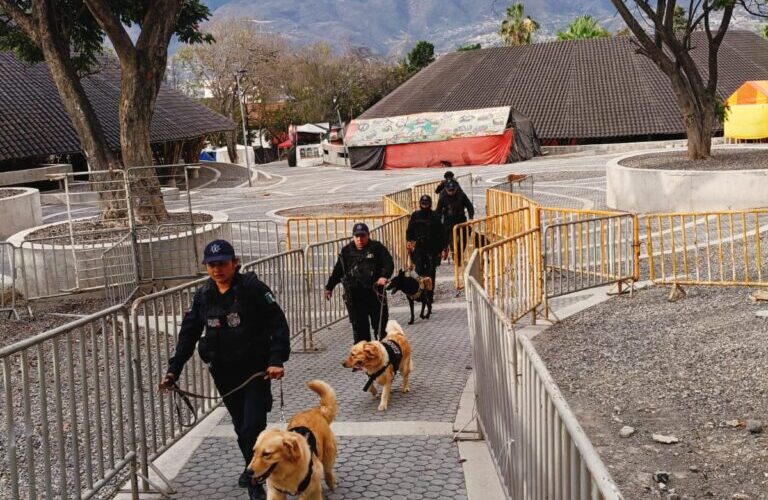 La Secretaría de Seguridad Pública Estatal, a travé de la Unidad Canina, realiza inspecciones y vigilancia