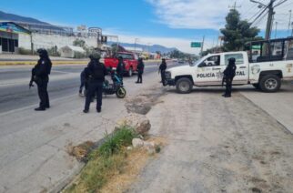 Las y los elementos de la Policía Estatal en coordinación con Guardia Nacional, se mantienen trabajando