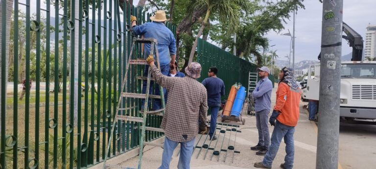 Avanzan los trabajos de rehabilitación del Parque Papagayo en Acapulco