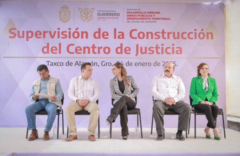 Evelyn Salgado supervisa obras del Centro de Justicia de Taxco y reitera apoyo a migrantes deportados