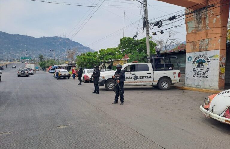 Policía Estatal está desplegada en distintos puntos del municipio de Acapulco