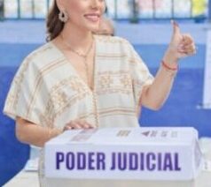 La gobernadora Evelyn Salgado Pineda acude a emitir su voto en la Elección del Poder Judicial de la Federación 2025