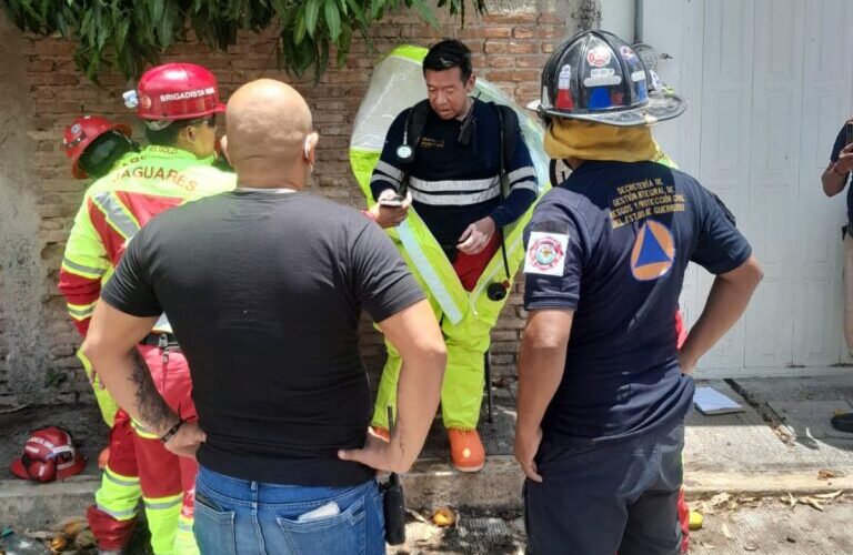 Gobierno del estado atiende reporte de fuga de amoniaco en la ciudad de Tixtla