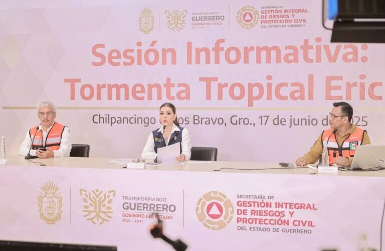 Anuncia Evelyn Salgado suspensión de clases en Guerrero por tormenta “Erick”