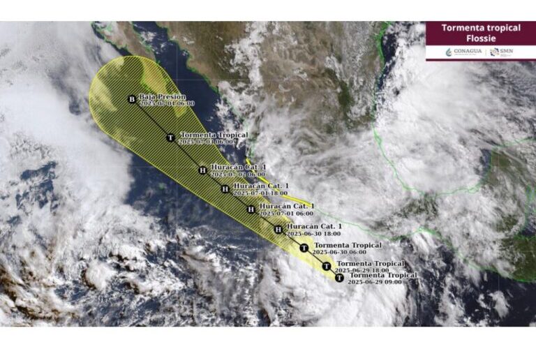 Se formó la Tormenta Tropical Flossie frente a las costas de Guerrero