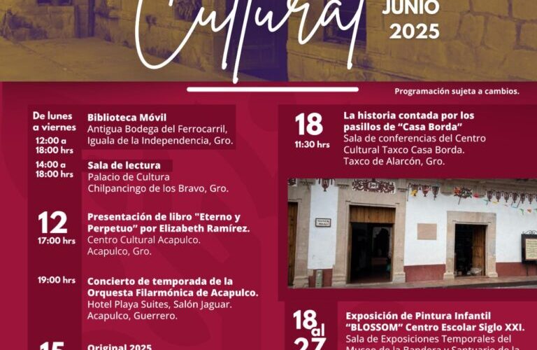Gobierno de Guerrero promueve la agenda Cultural con actividades artísticas y culturales en cinco municipios