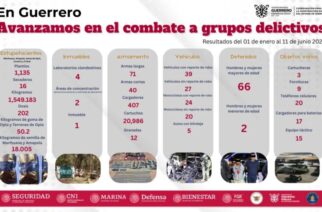 Guerrero avanza en el combate a grupos delictivos gracias a acciones conjuntas