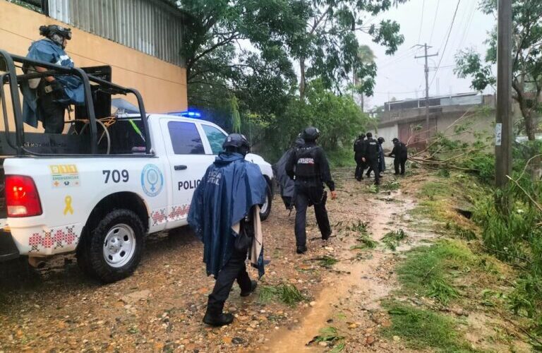 La Policía Estatal mantiene presencia en el municipio de Ometepec, en la región de la Costa Chica