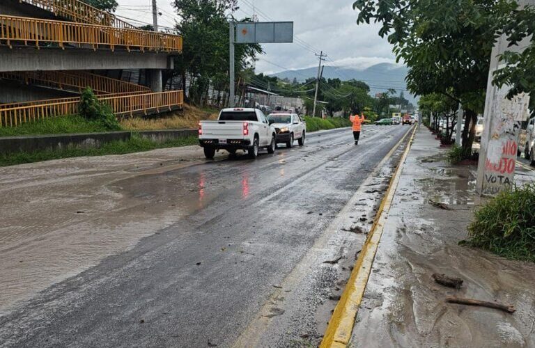 Gobierno del Estado realiza labores de limpieza en el bulevar Chilpancingo–Petaquillas