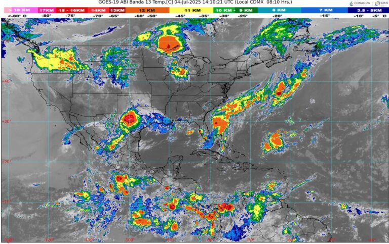 El paso de la Onda Tropical número 8 generará lluvias de moderadas a fuertes en Guerrero
