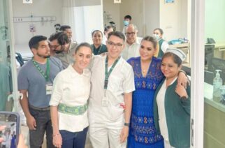 Sheinbaum y Evelyn Salgado visitan el nuevo Hospital General de Tlapa