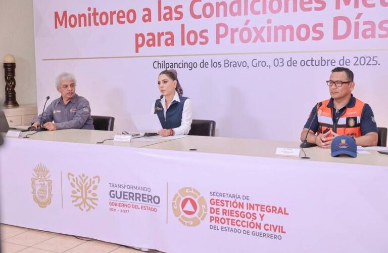 Activa Evelyn Salgado protocolos ante lluvias intensas en Guerrero